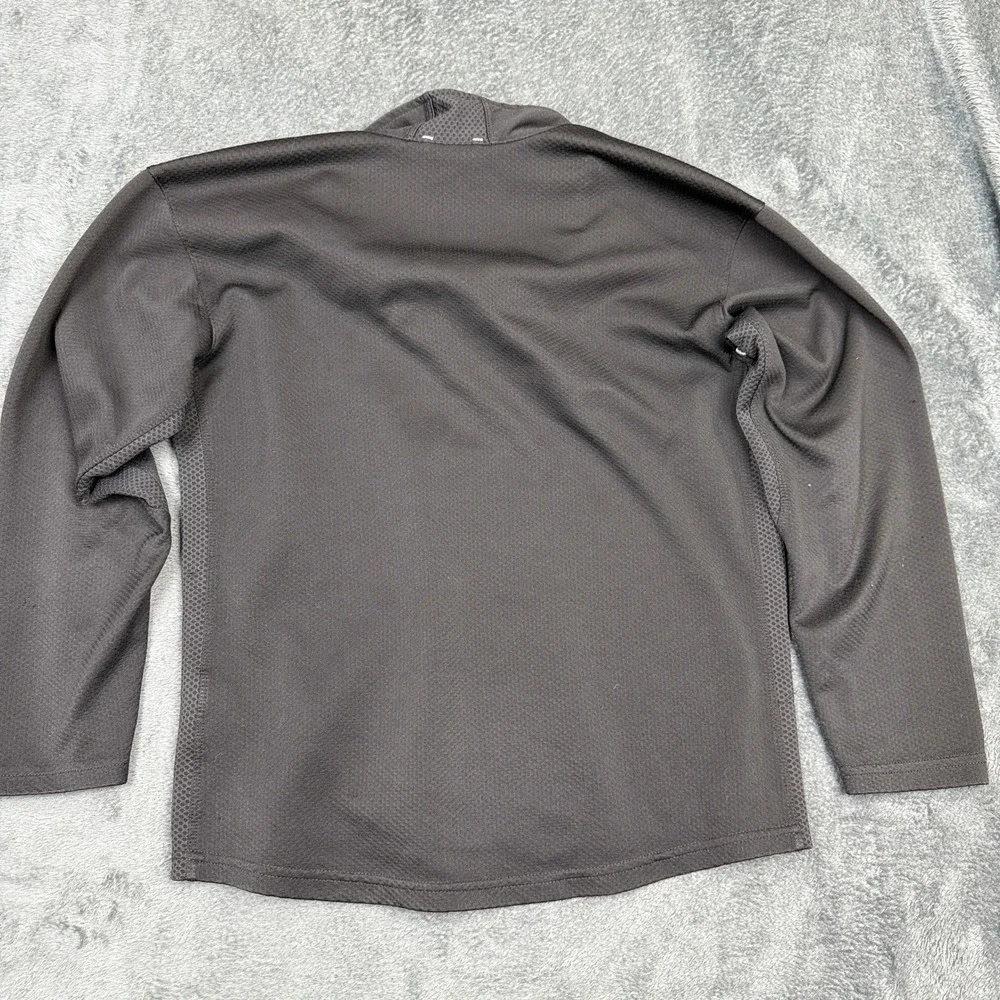 Nike Dri‎ Fit Kids Size L 14-16 Long Sleeve 1/4 Zip Pullover Shirt Gray